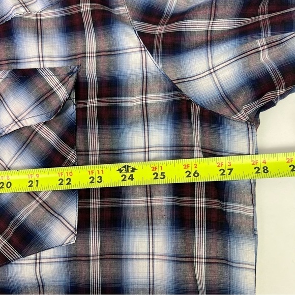 Bit & Bridle Men’s White Pearl Snap Western Shirt Sz 2X Multi  Color Plaid - Picture 10 of 12